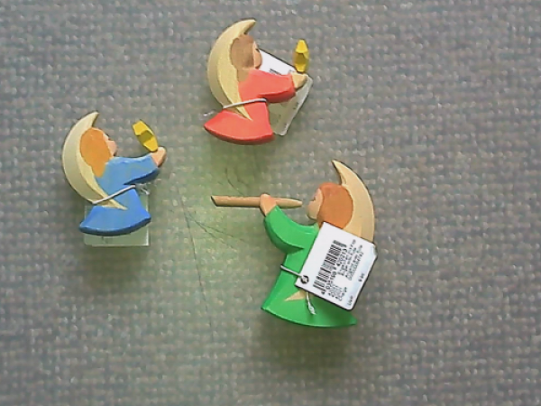 Ostheimer Englein Engel 3 tlg Engelchen mit Flöte mit Stern  blau mit Stern rosa